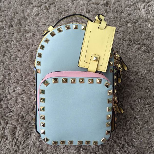 2015新作 【ヴァレンティノスーパーコピー】RockstudバックパックS パステル IW2B0859NOA